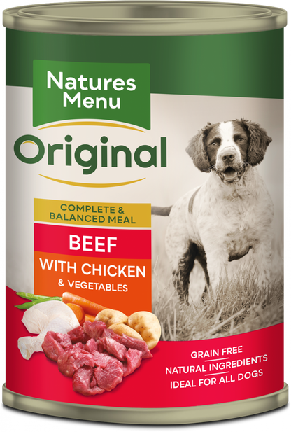 [Clearance Sale] Natures Menu Original Beef with Chicken Wet Dog Food 1 x 400g