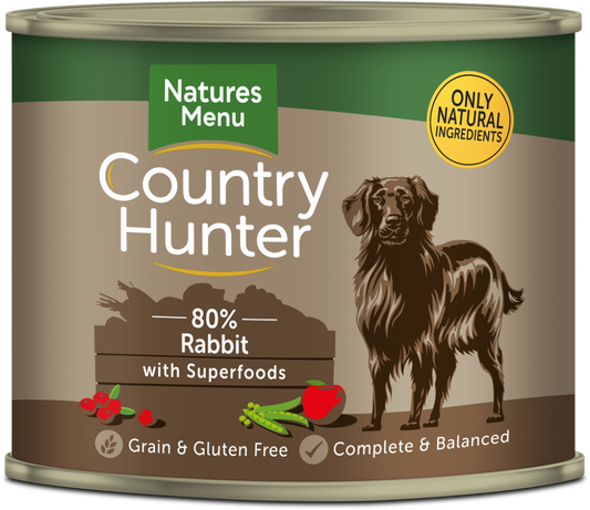 Natures Menu Country Hunter Rabbit with Superfoods Wet Dog Food