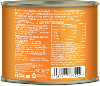 Natures Menu Country Hunter Salmon and Chicken with Superfoods Wet Dog Food