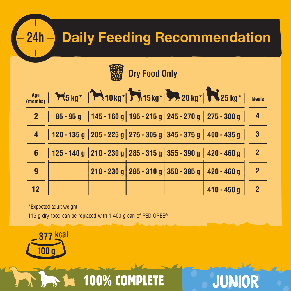 Pedigree Complete Puppy Medium with Chicken & Rice Dry Dog Food 3kg