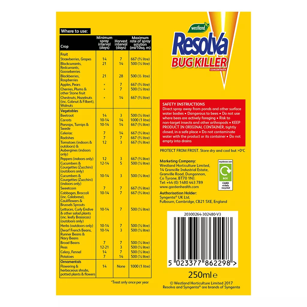 Resolva Bug Killer Concentrate 250ml