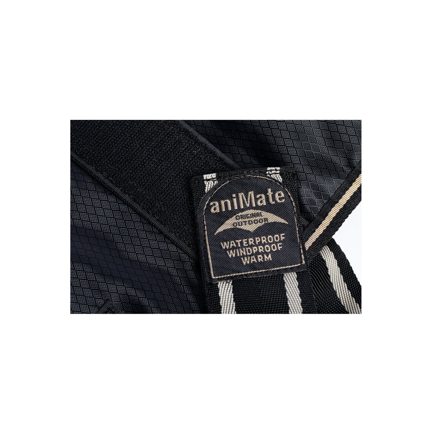 Animate Padded Waterproof Dog Coat Black 40cm