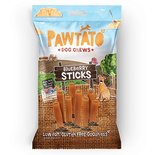 Benevo Pawtato Blueberry Sticks Dog Treats - 120g