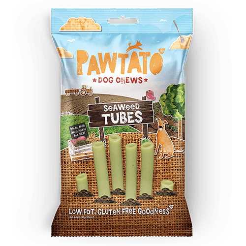 Benevo Pawtato Seaweed Tubes Dog Chews Treats 90g