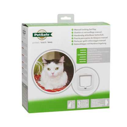 Petsafe Manual-Locking Cat Flap White