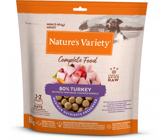 Nature's Variety Complete Freeze Dried Food Turkey For Adult Mini Dog 120g