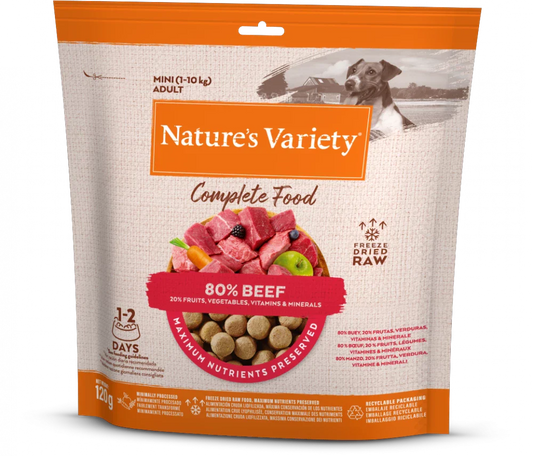 Nature's Variety Complete Freeze Dried Food Beef For Adult Mini Dog 120g