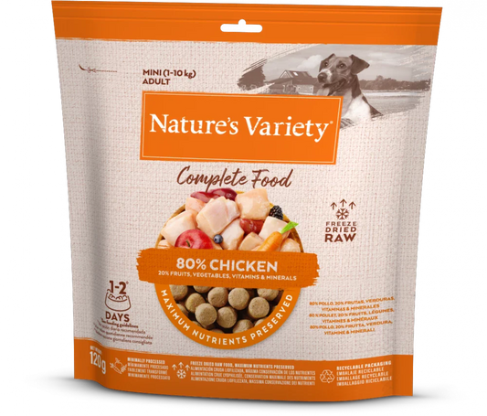 Nature's Variety Complete Freeze Dried Food Chicken For Adult Mini Dog 120g