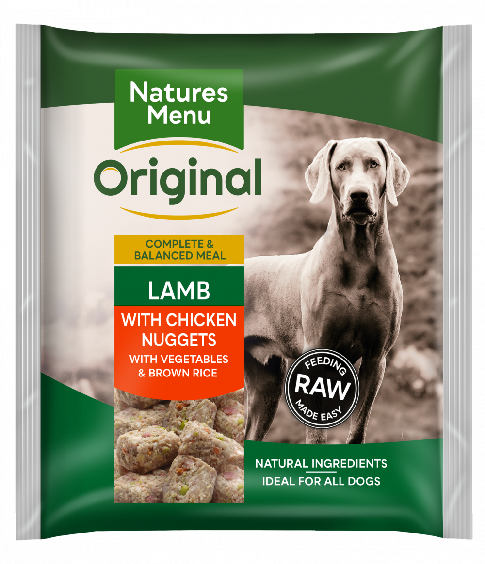Natures Menu Frozen Lamb with Chicken Dog Food Nuggets 1kg