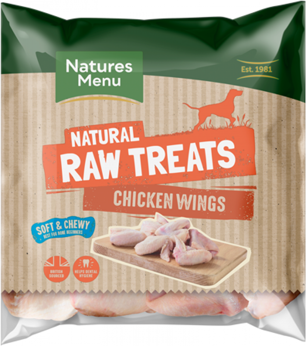 Natures Menu Frozen Raw Chicken Wings For Dogs 1kg