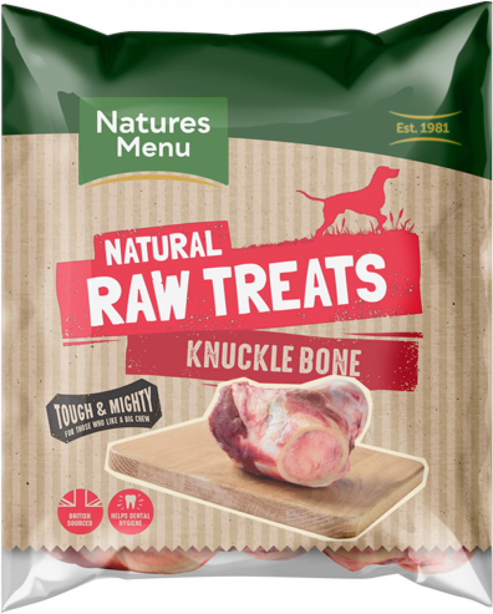 Natures Menu Raw Chews Beef Knuckle Bone 500g