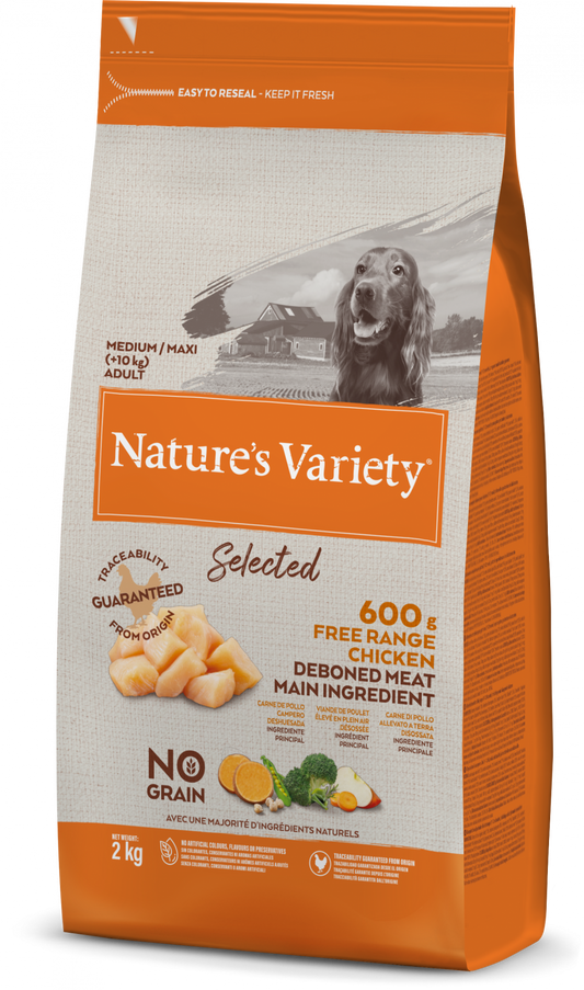 Nature's Variety Selected Free Range Chicken Medium/Maxi Adult Dry Dog Food 2 kg