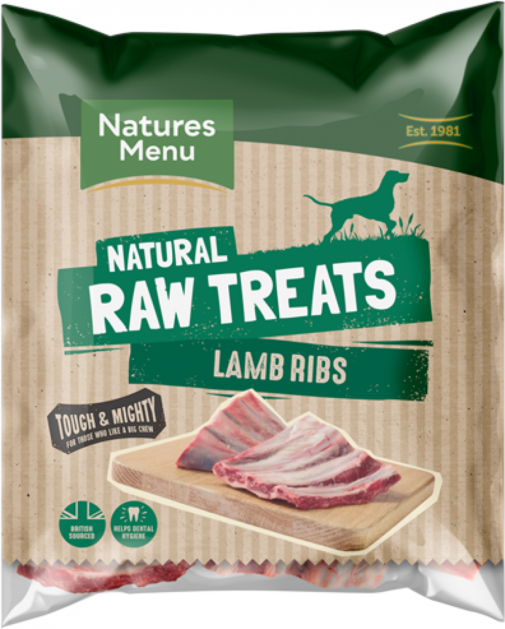 Natures Menu Frozen Raw Chews Lamb Ribs 500g