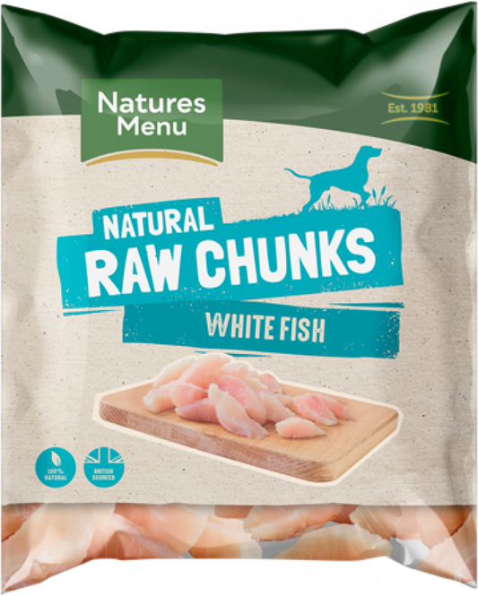 Natures Menu Frozen Raw Fish Fillet Chunks For Dogs 1kg