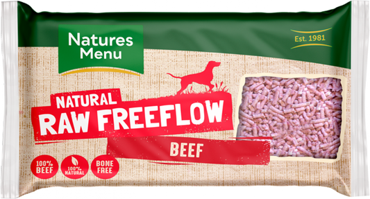 Natures Menu Raw Dog Food Free Flow Mince Beef 2kg