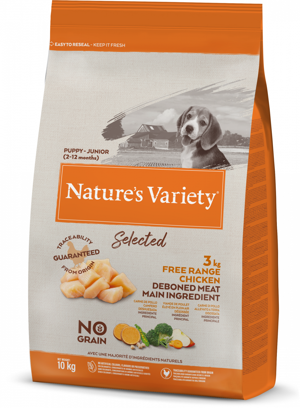 Nature's Variety Selected Free Range Chicken Puppy Dry Dog Food 10kg