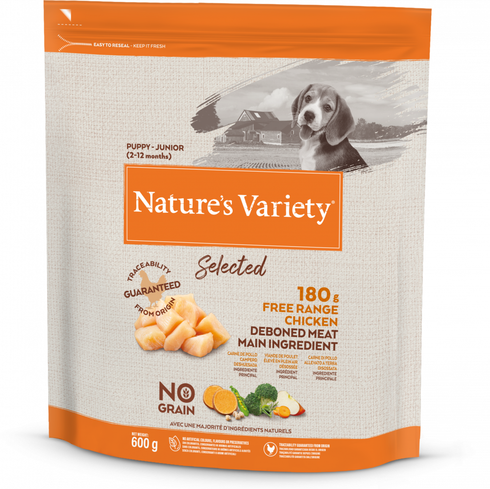 Nature's Variety Selected Free Range Chicken Puppy Dry Dog Food 600g