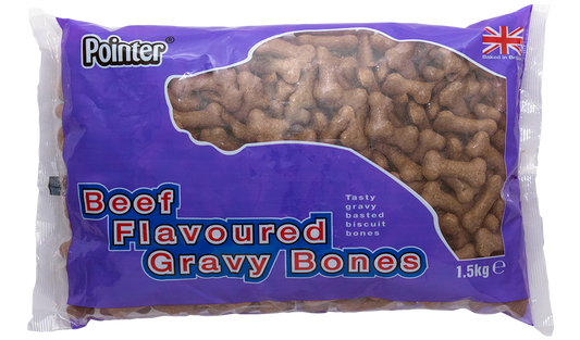 Pointer Beef Gravy Bones Dog Treats 1.5kg