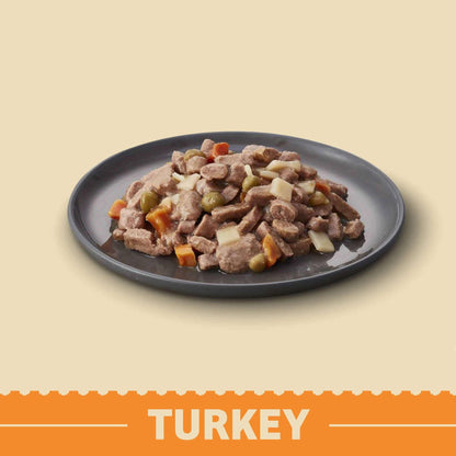 James Wellbeloved Grain Free Adult Turkey in Gravy Wet Dog Food 12 x 100g