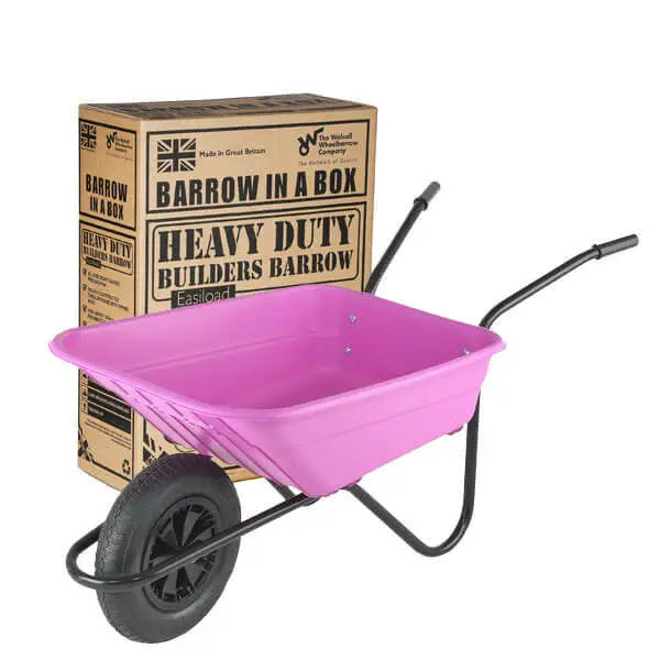 Walsall Wheelbarrows Barrows in a Box Shire Pneumatic Pink 90L