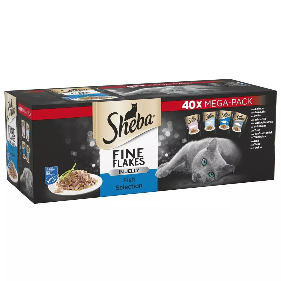 Sheba Fine Flakes in Jelly Fish Wet Cat Food