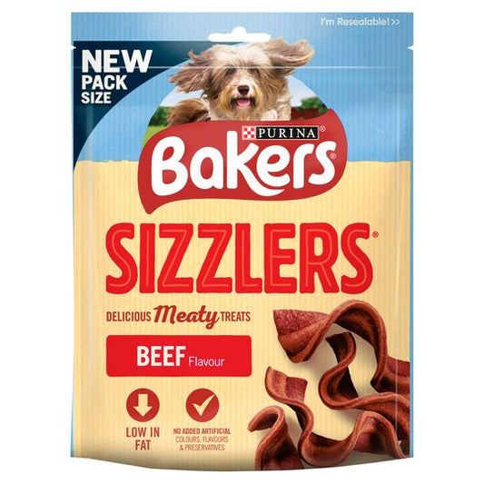 Bakers Sizzlers Dog Treats Beef 90g