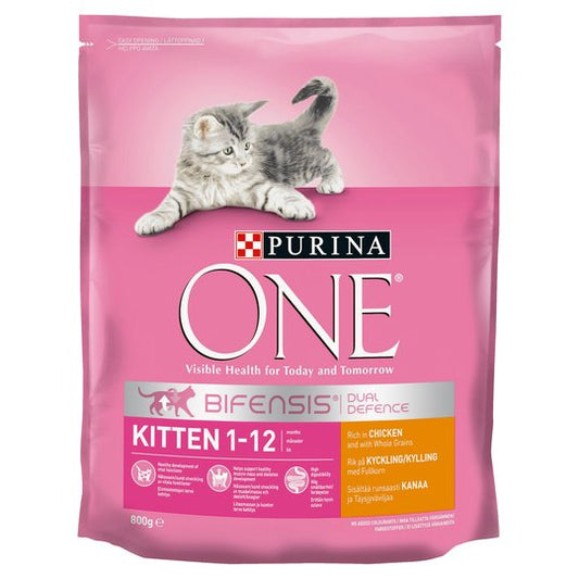 Purina ONE Kitten Dry Cat Food Chicken and Wholegrain 800g 