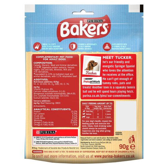 Bakers Sizzlers Dog Treats Beef 90g