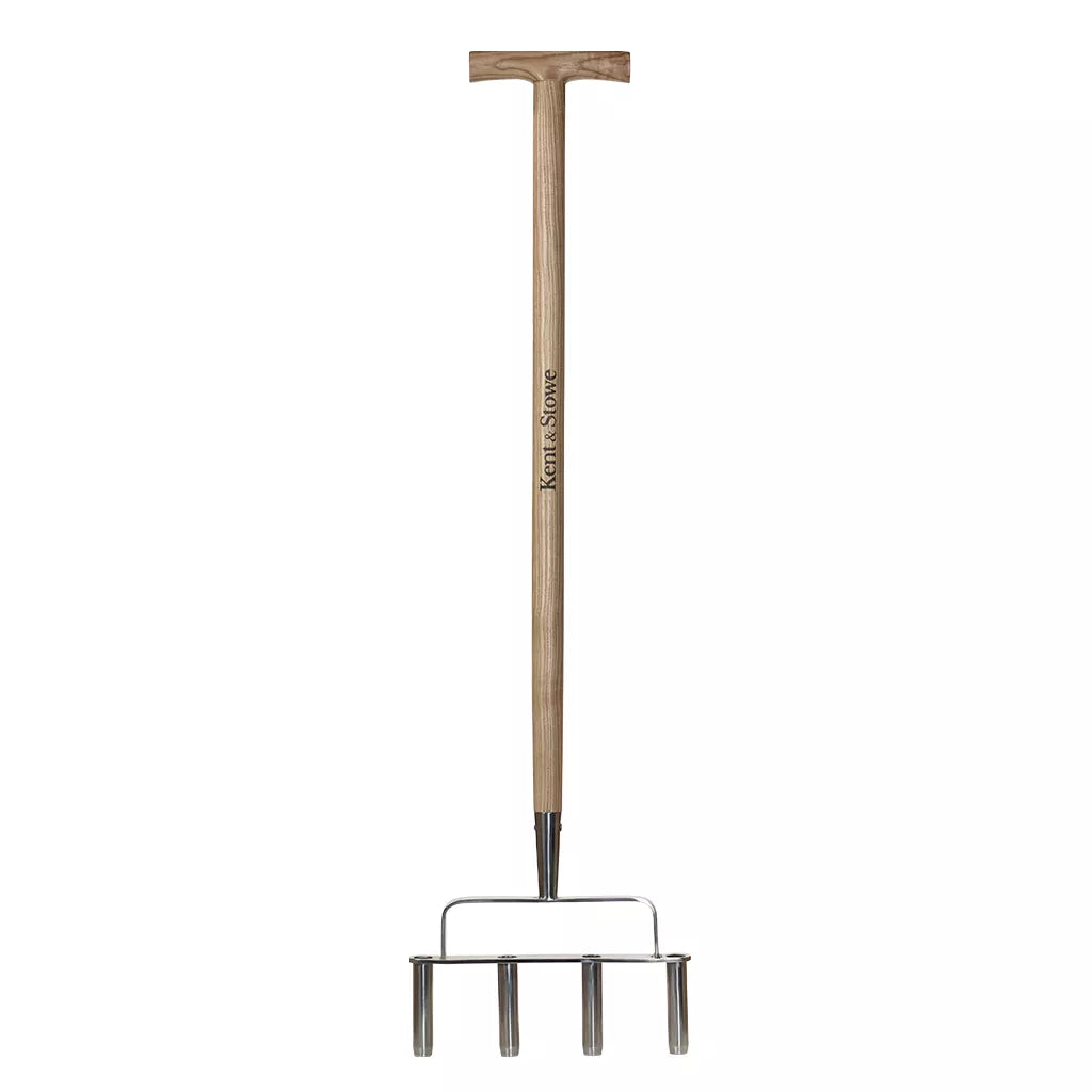 Kent & Stowe Stainless Steel Lawn Aerator 4 Prong