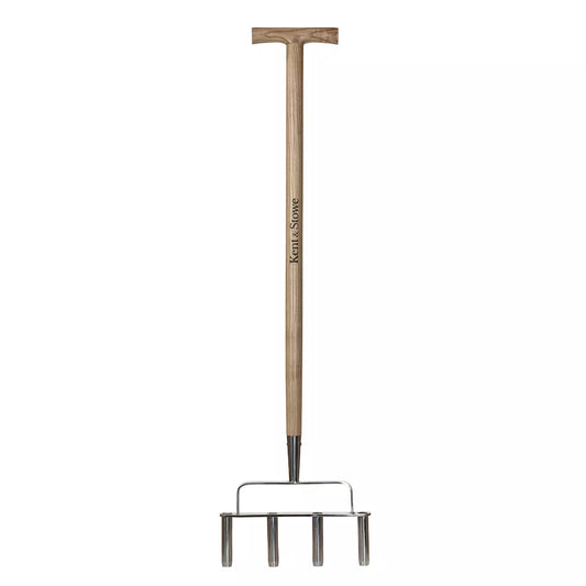 Kent & Stowe Stainless Steel Lawn Aerator 4 Prong