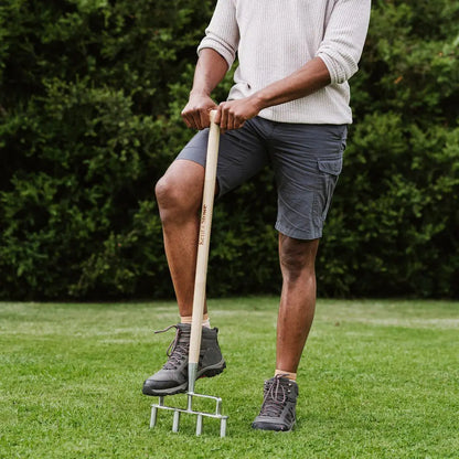 Kent & Stowe Stainless Steel Lawn Aerator 4 Prong