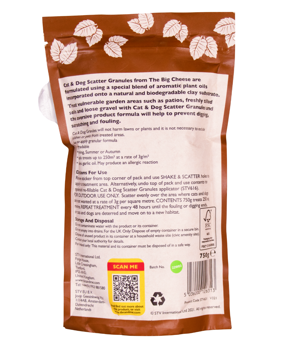 The Big Cheese Cat & Dog Scatter Granules Refill 750g