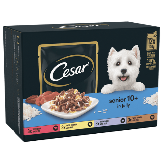 Cesar Senior 10+ Selection in Jelly Wet Dog Food 12 x 100g