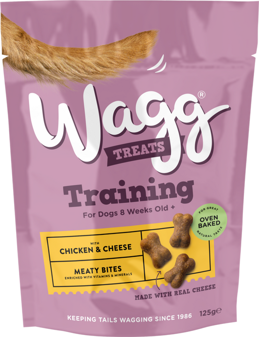 Wagg Training Meaty Bites with Chicken & Cheese Dog Treats 125g