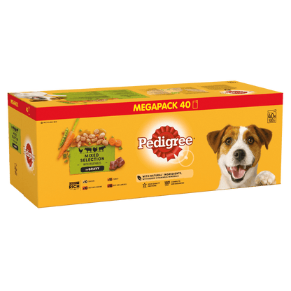 Pedigree Mixed Selection with in Gravy Wet Dog Food 40 x 100g