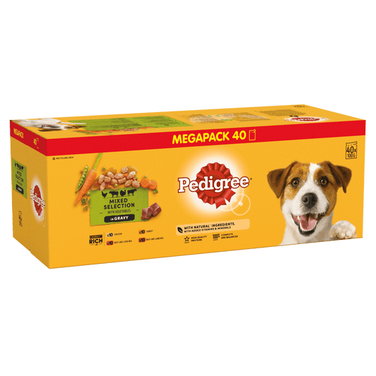 Pedigree Mixed Selection with in Gravy Wet Dog Food 40 x 100g