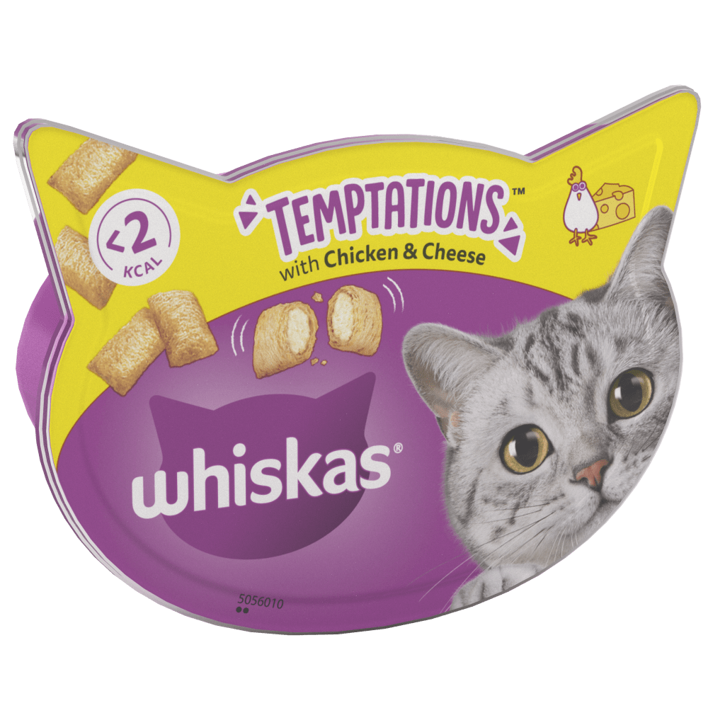 Whiskas Temptations with Chicken & Cheese Adult Cat Treats 60g